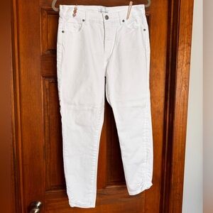 LOFT Women's Crisp White Straight Leg Jeans